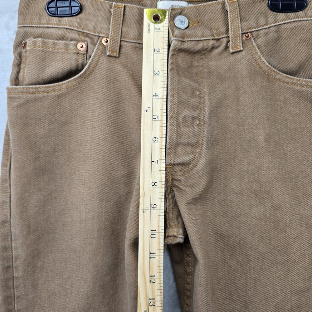 VTG Levis 501 Jeans Mens 28x27 Brown Button Fly Straight Leg USA Tag 30x30 Y2K - Picture 13 of 14